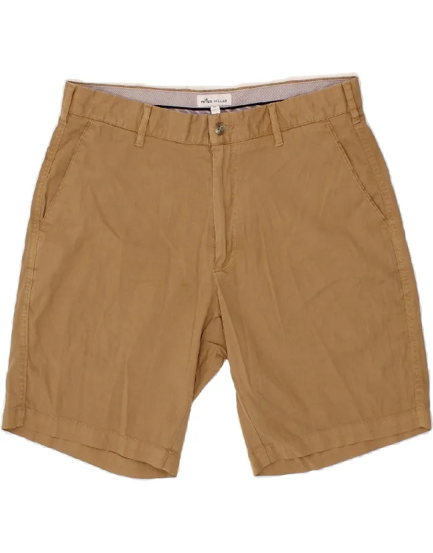 PETER MILLAR Mens Chino Shorts W32 Medium  Beige Cotton