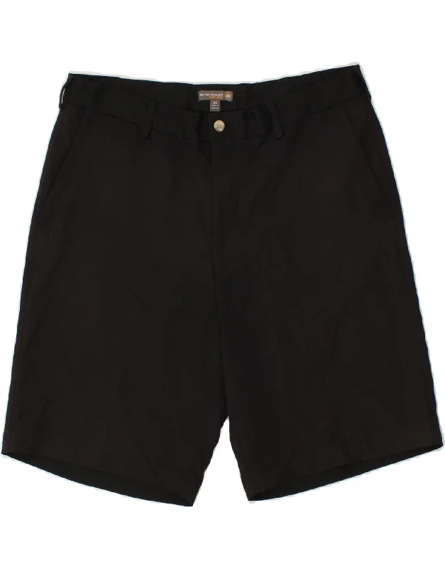 PETER MILLAR Mens Chino Shorts W35 Large Black Cotton