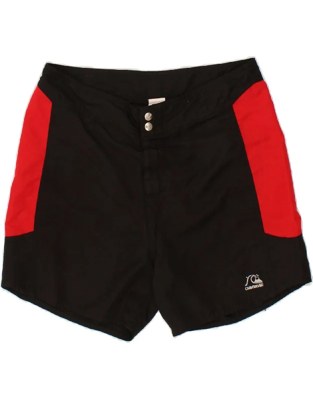 QUIKSILVER Mens Casual Shorts W34 Large Black Colourblock Polyester