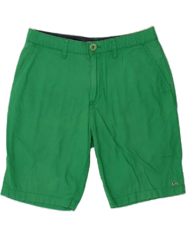 QUIKSILVER Mens Chino Shorts W32 Medium  Green Cotton