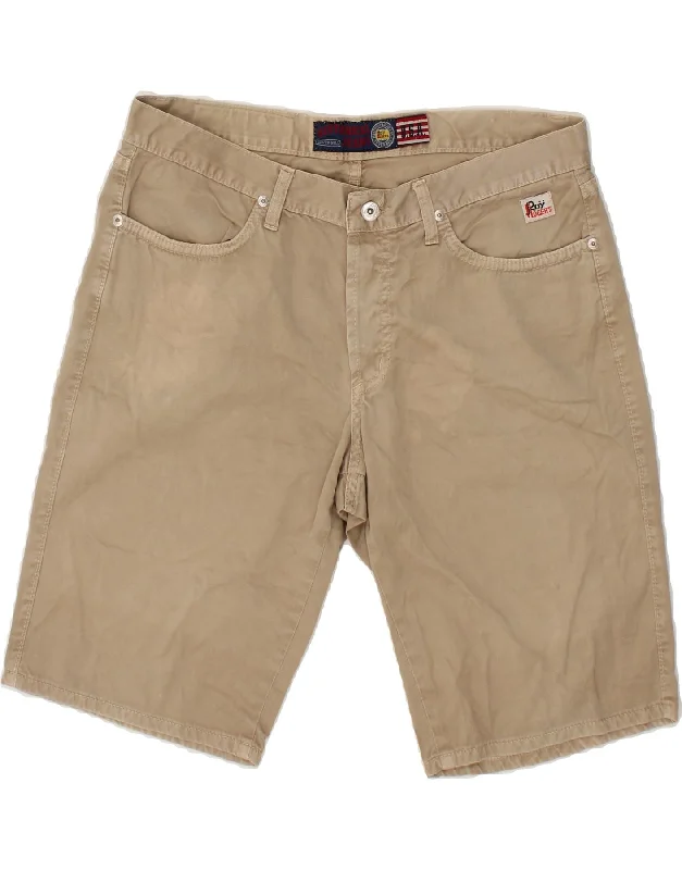 ROY ROGERS Mens Casual Shorts W34 Large  Beige Cotton