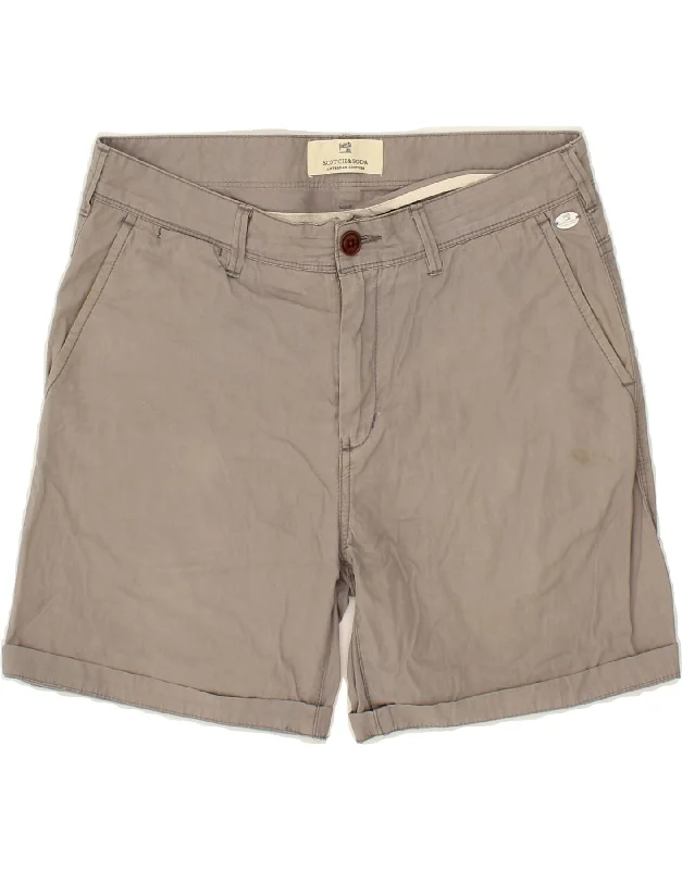 SCOTCH & SODA Mens Chino Shorts W29 Small Grey Cotton