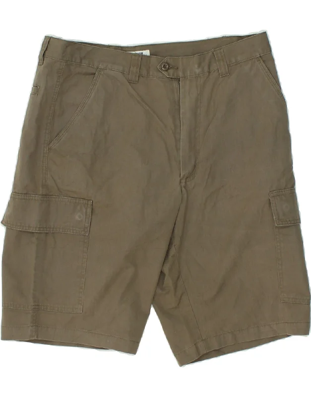 SEA BARRIER Mens Cargo Shorts IT 50 Large W34  Brown Cotton