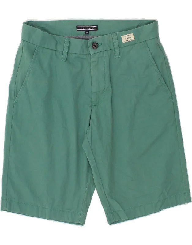 TOMMY HILFIGER Mens Chino Shorts W30 Medium Green Cotton