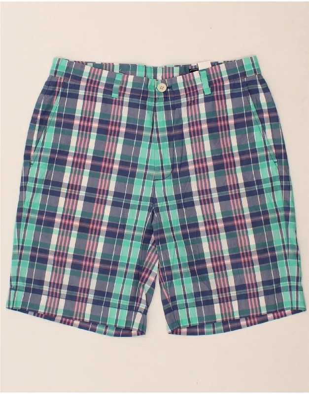 VINEYARD VINES Mens Chino Shorts W32 Medium Blue Check Cotton