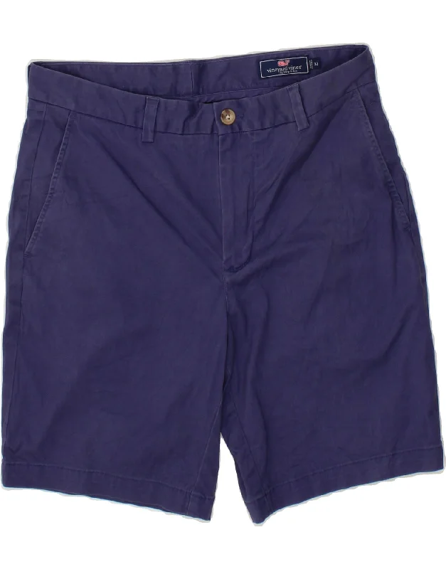 VINEYARD VINES Mens Chino Shorts W32 Medium  Navy Blue Cotton