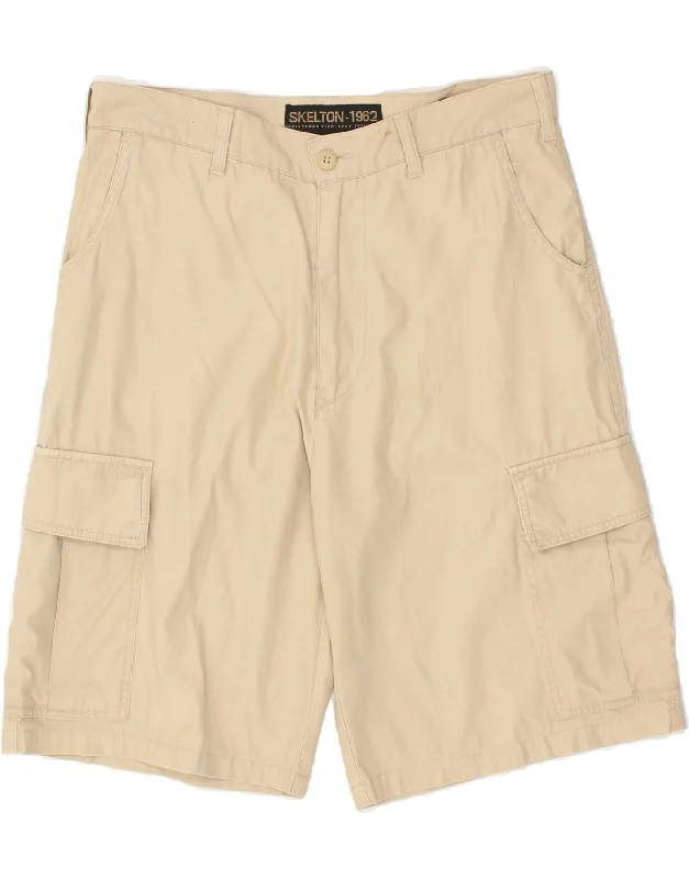 VINTAGE Mens Cargo Shorts IT 48 Medium W32  Beige Cotton