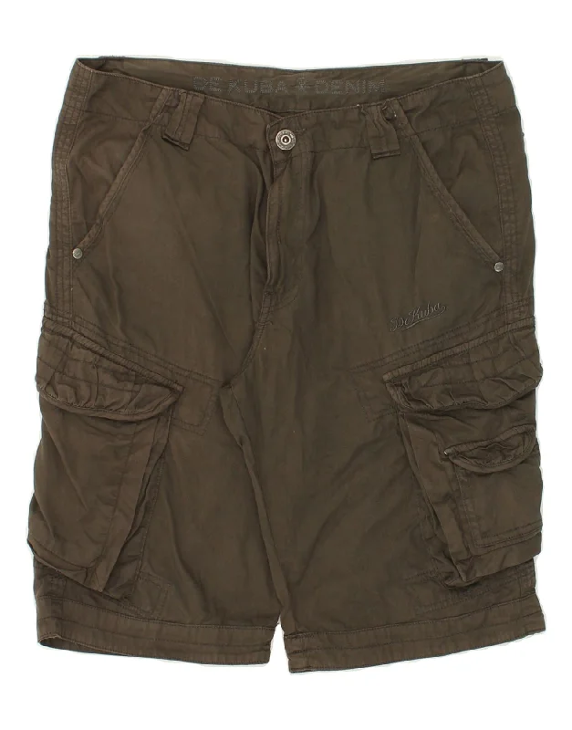 VINTAGE Mens Cargo Shorts Large W34 Khaki Cotton