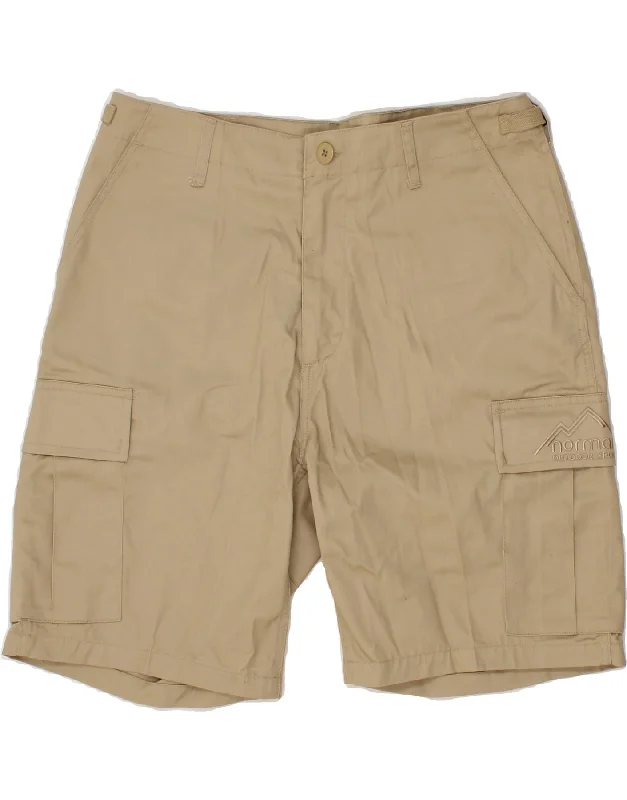 VINTAGE Mens Cargo Shorts Medium W32 Beige Polyester