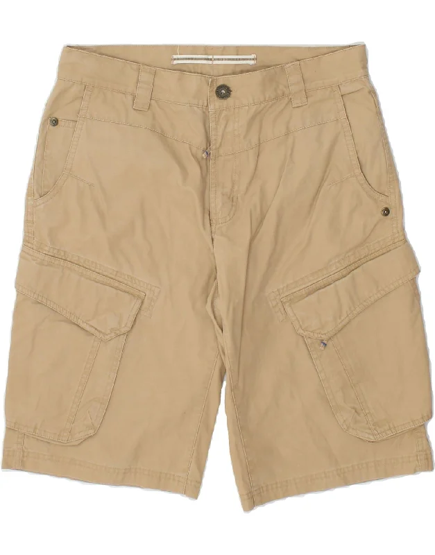 VINTAGE Mens Cargo Shorts W31 Medium  Beige Cotton