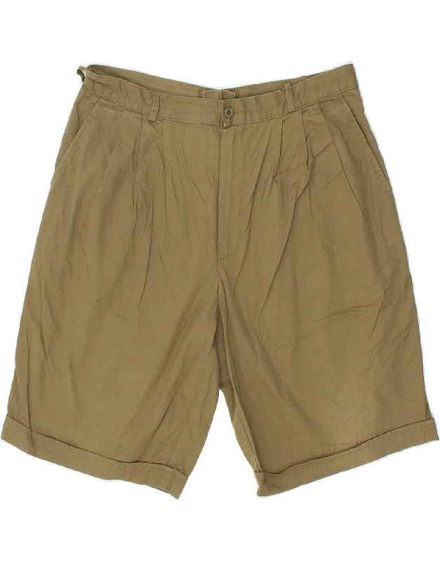 VINTAGE Mens Pegged Chino Shorts IT 52 XL W36 Brown Cotton