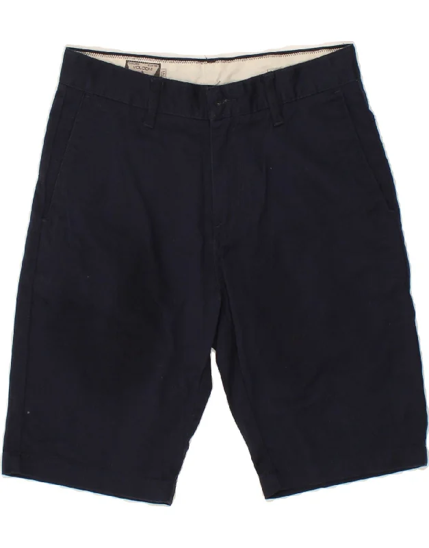 VOLCOM Mens Chino Shorts W28 Small Navy Blue Cotton