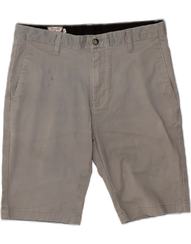 VOLCOM Mens Chino Shorts W32 Medium Grey Cotton