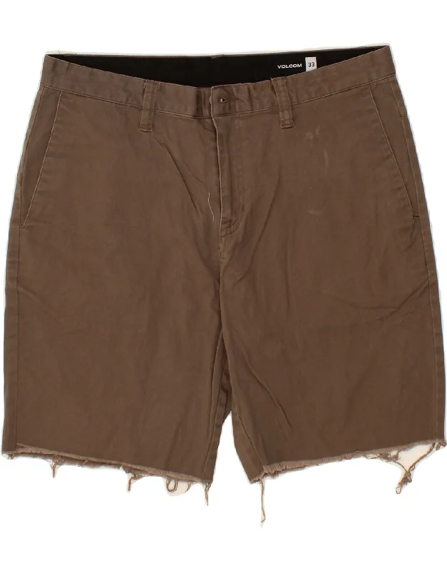 VOLCOM Mens Chino Shorts W33 Medium Brown Cotton