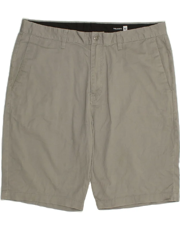 VOLCOM Mens Chino Shorts W40 XL Grey Cotton