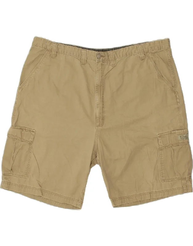 WRANGLER Mens Cargo Shorts W36 Large Beige Cotton