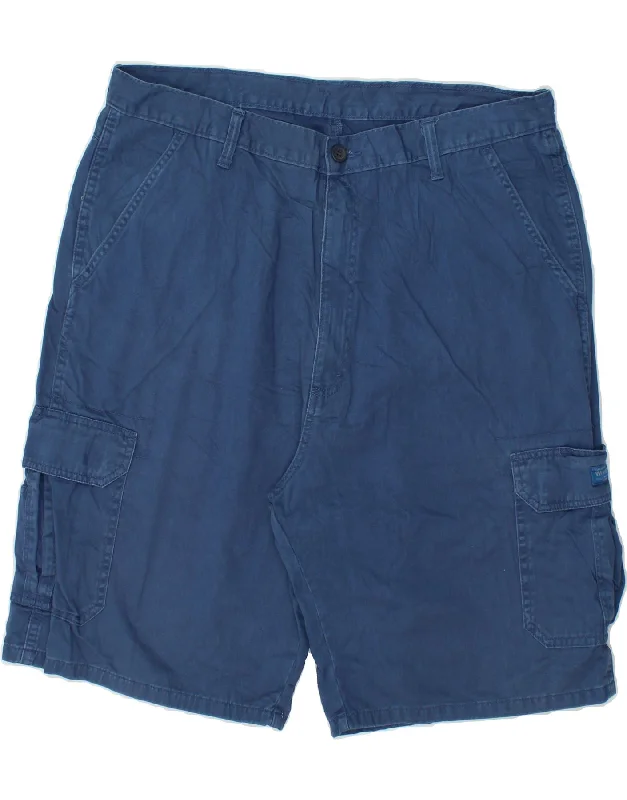 WRANGLER Mens Cargo Shorts W38 XL Navy Blue Cotton