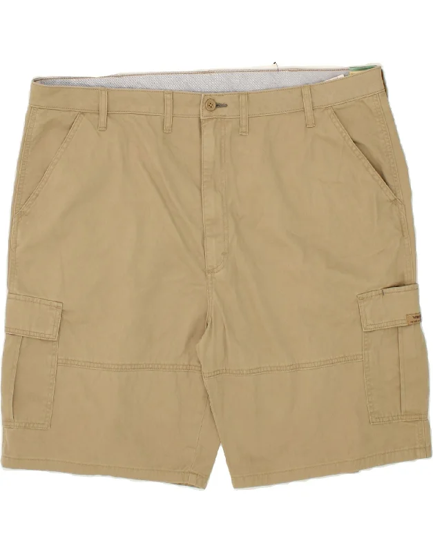 WRANGLER Mens Cargo Shorts W44 2XL Beige Cotton